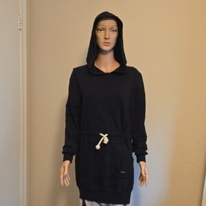 Black Tunic Hooded Women's Top XL New